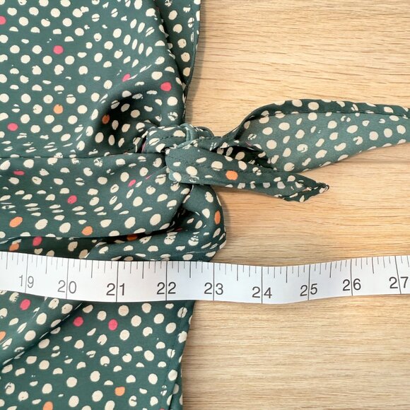 West Kei Polka Dot Tie-Front Blouse β Teal Multi, Size M πβ¨ - Picture 12 of 15